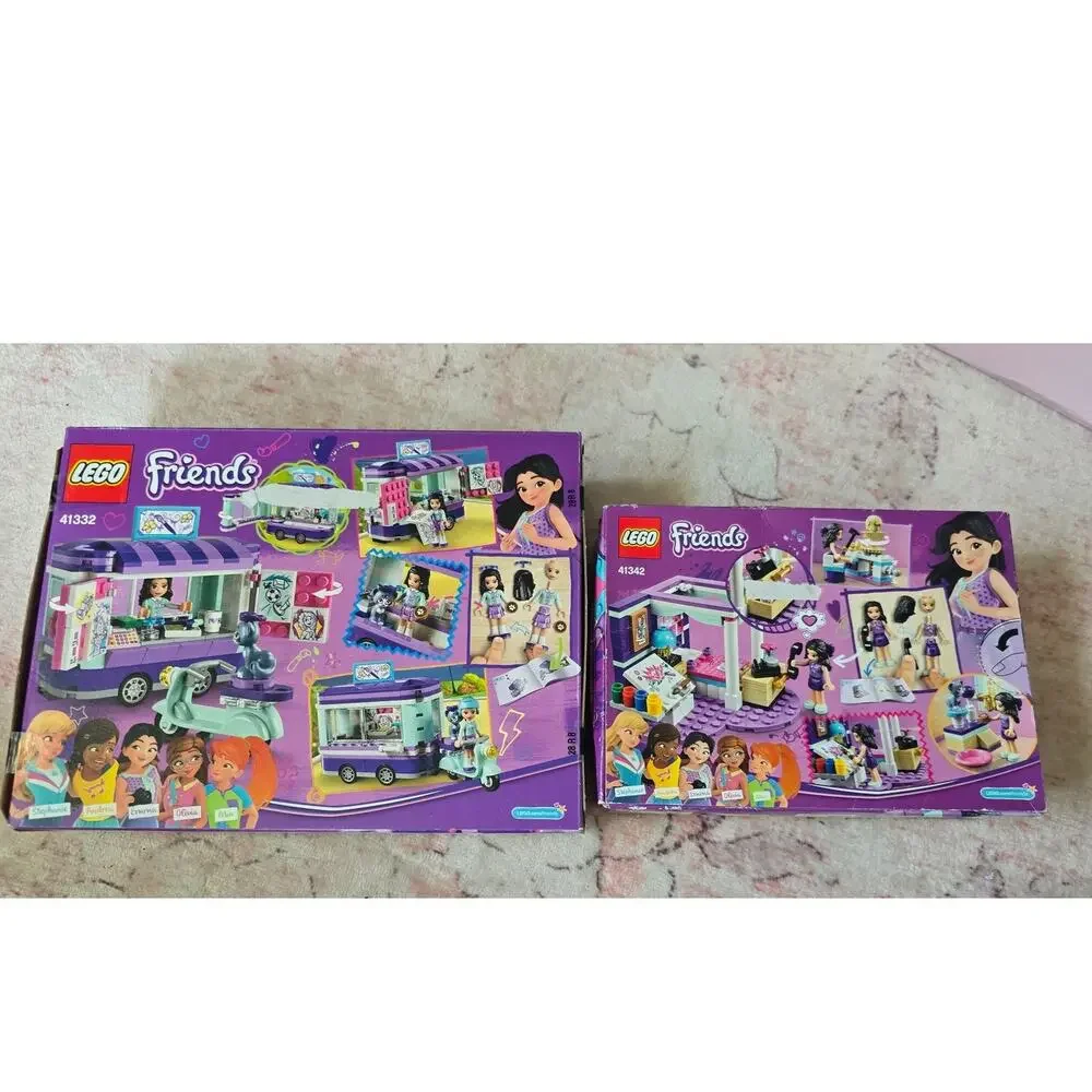 Lot of 2 Lego  Friends  NIB Emma 's Deluxe Bedroom and Emma's Art Stand-Retired